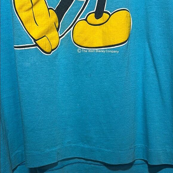 Vintage Disney Blue Mickey Mouse Short Sleeve Tee - Picture 4 of 10